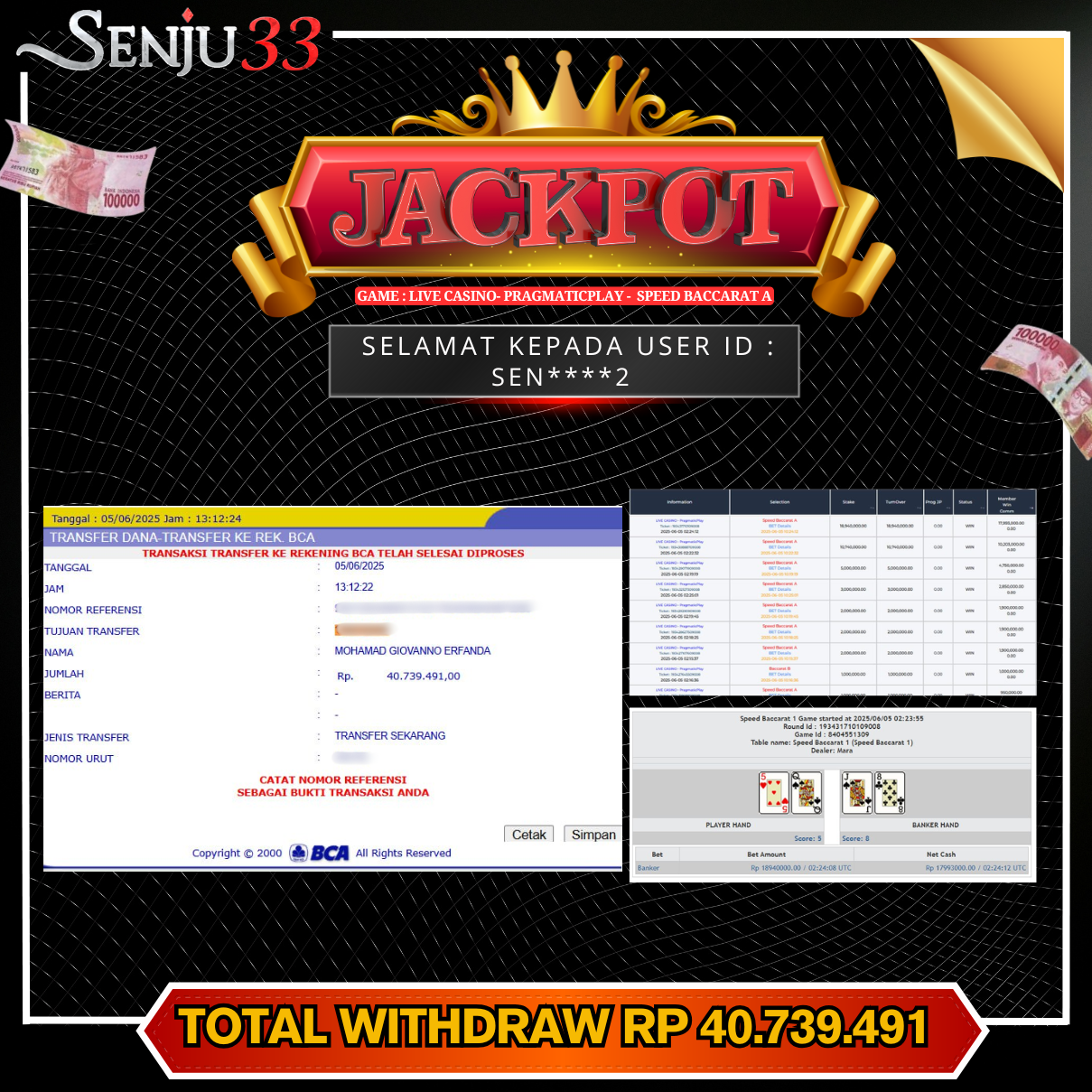 🎰 SENJU33 JACKPOT SLOT Rp. 40.739.491 LUNAS 🎉