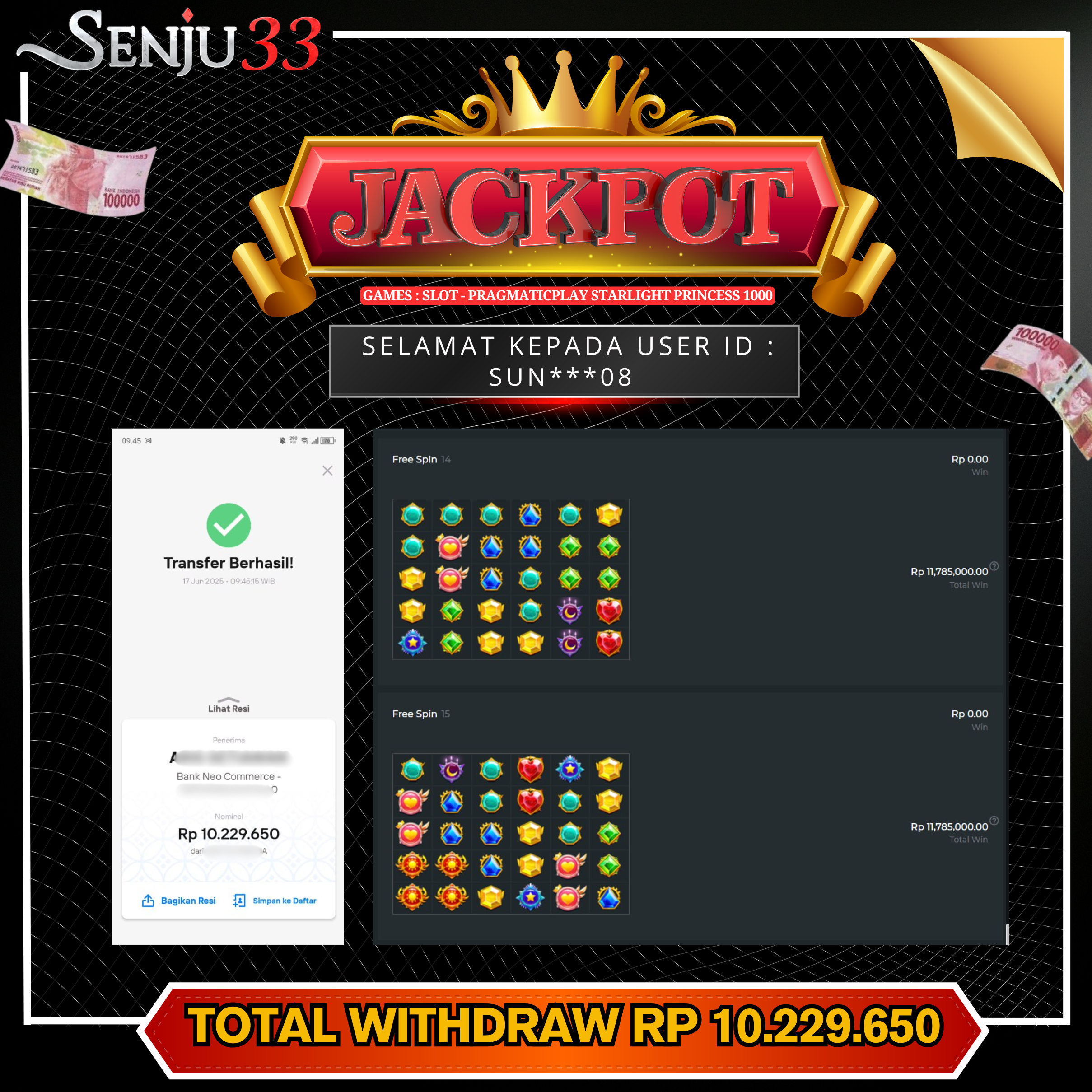 🎰 SENJU33 JACKPOT SLOT Rp. 10.229.650 LUNAS 🎉