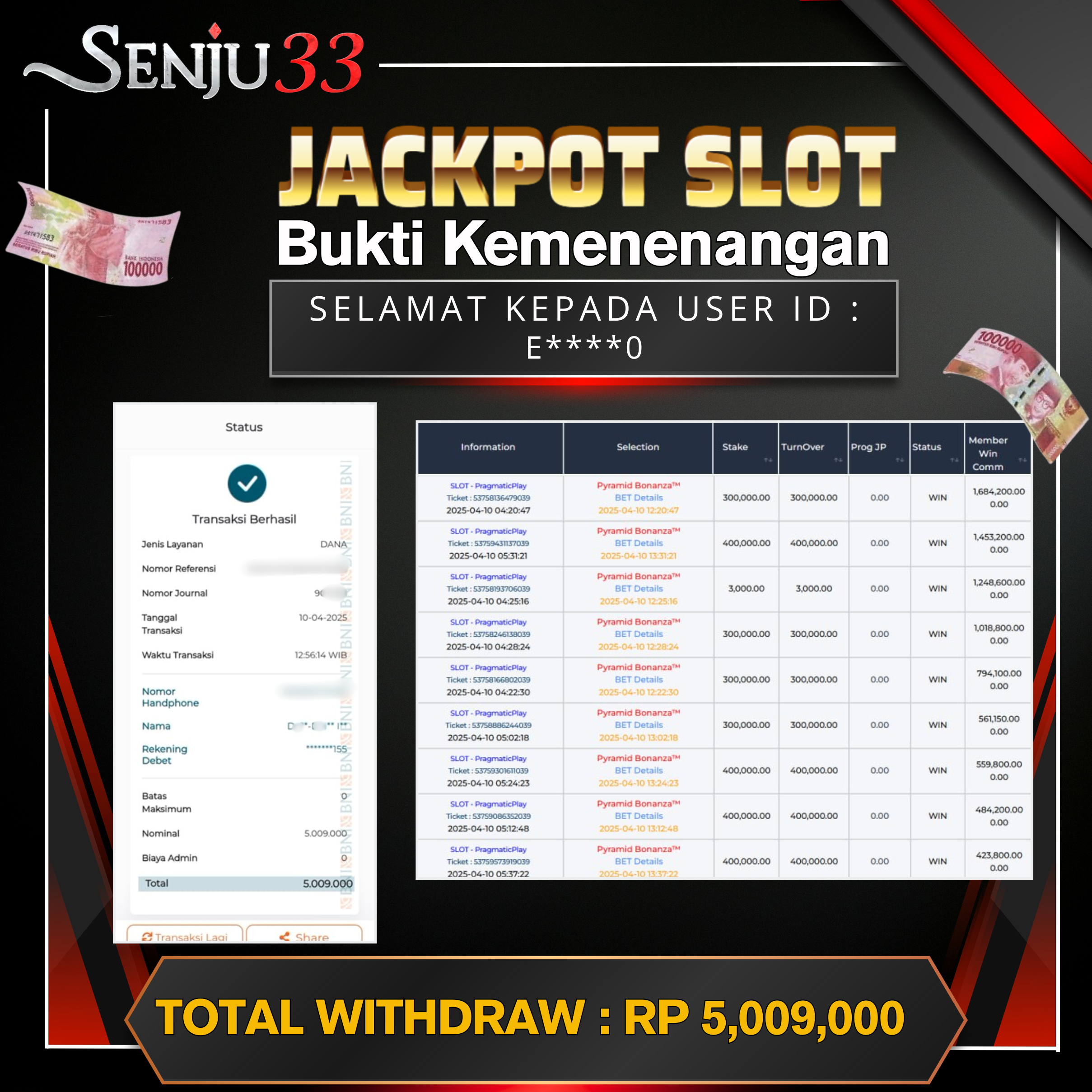 🎰 SENJU33 JACKPOT SLOT Rp. 5.009.000 LUNAS 🎉