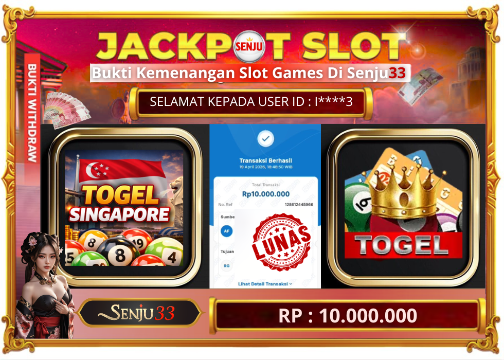 🎰 SENJU33 JACKPOT SLOT Rp. 10.000.000 LUNAS 🎉