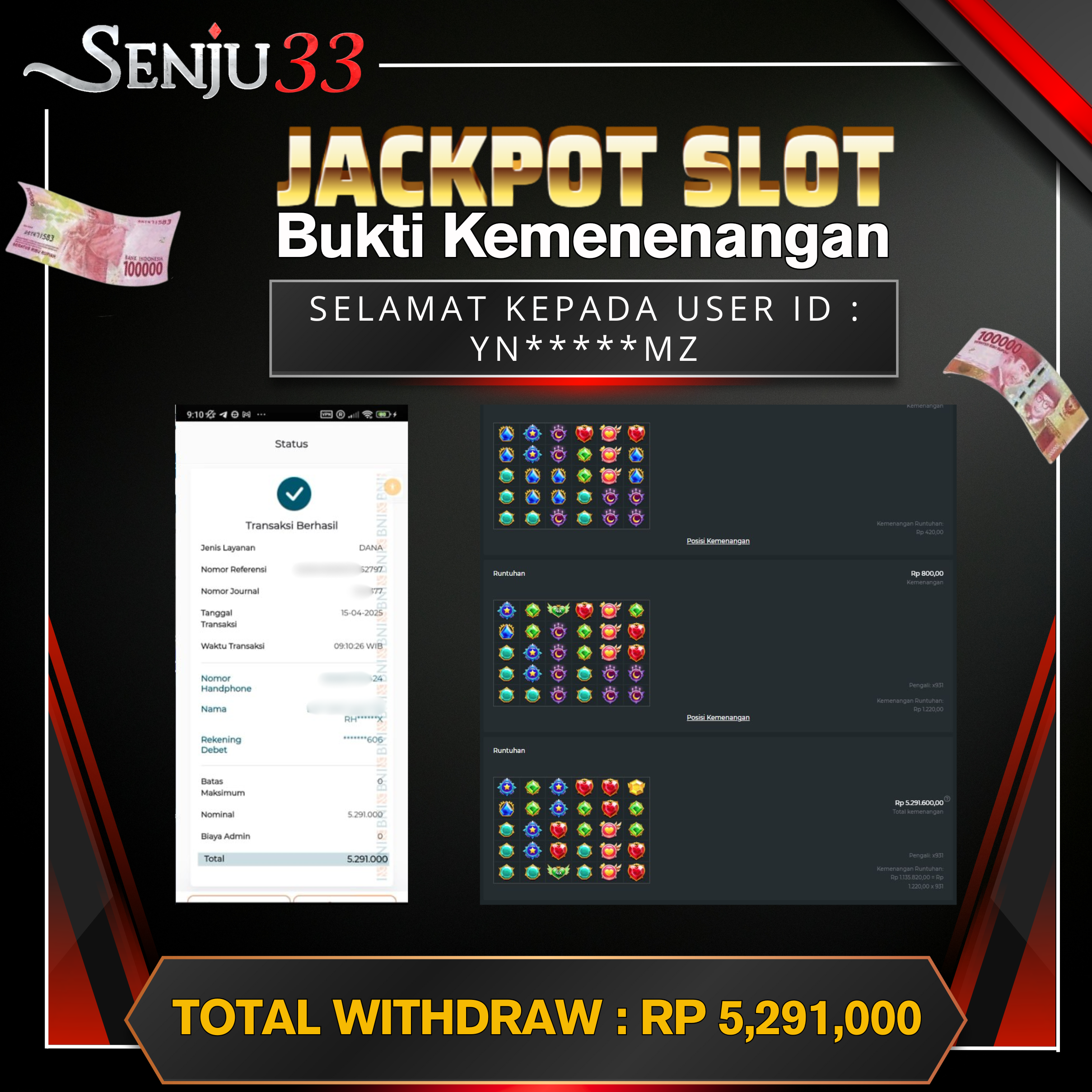 🎰 SENJU33 JACKPOT SLOT Rp. 5.291.000 LUNAS 🎉