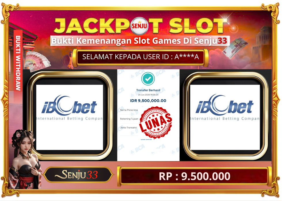 🎰 SENJU33 JACKPOT SLOT Rp. 9.500.000 LUNAS 🎉