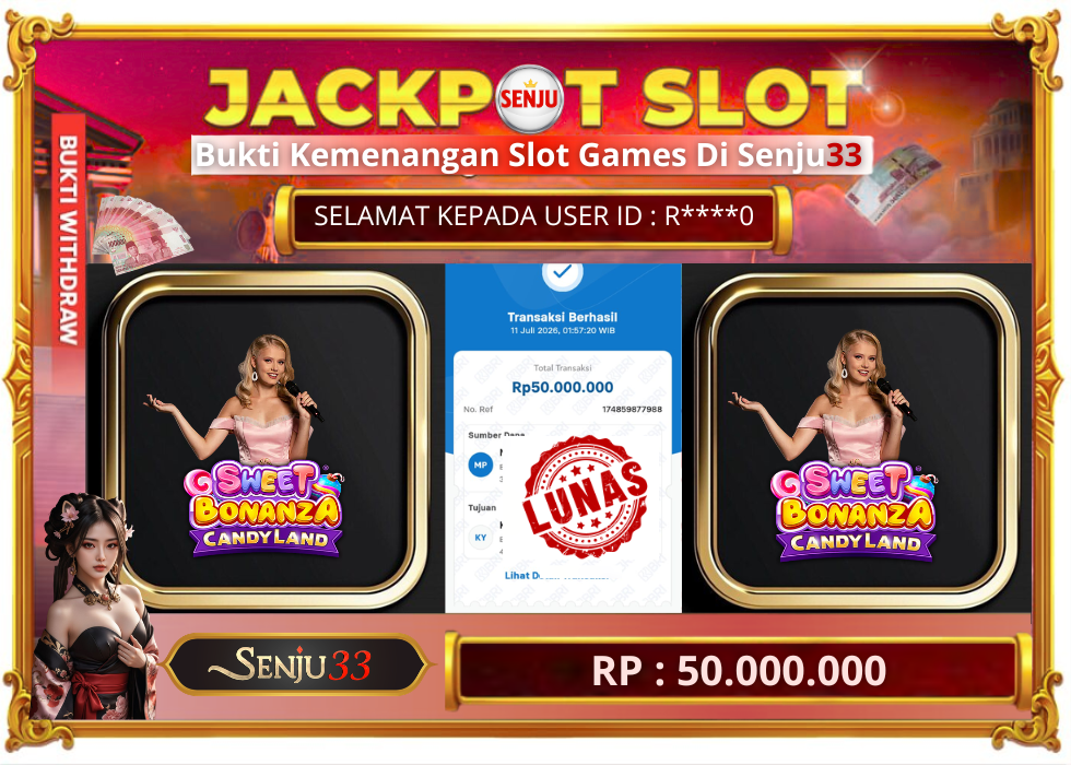 🎰 SENJU33 JACKPOT SLOT Rp. 50.000.000 LUNAS 🎉