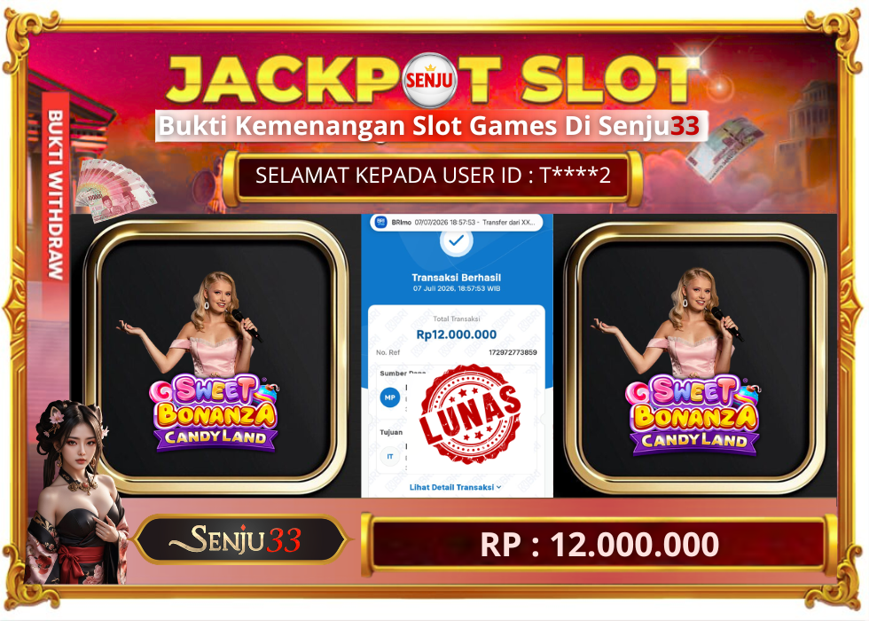 🎰 SENJU33 JACKPOT SLOT Rp. 12.000.000 LUNAS 🎉